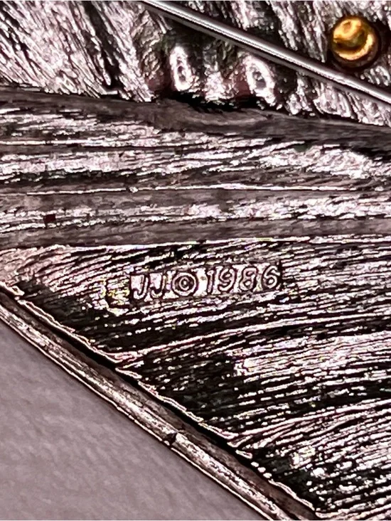 JJ 1986 Art Deco-Style Flapper Lady Brooch - Picture 4 of 4